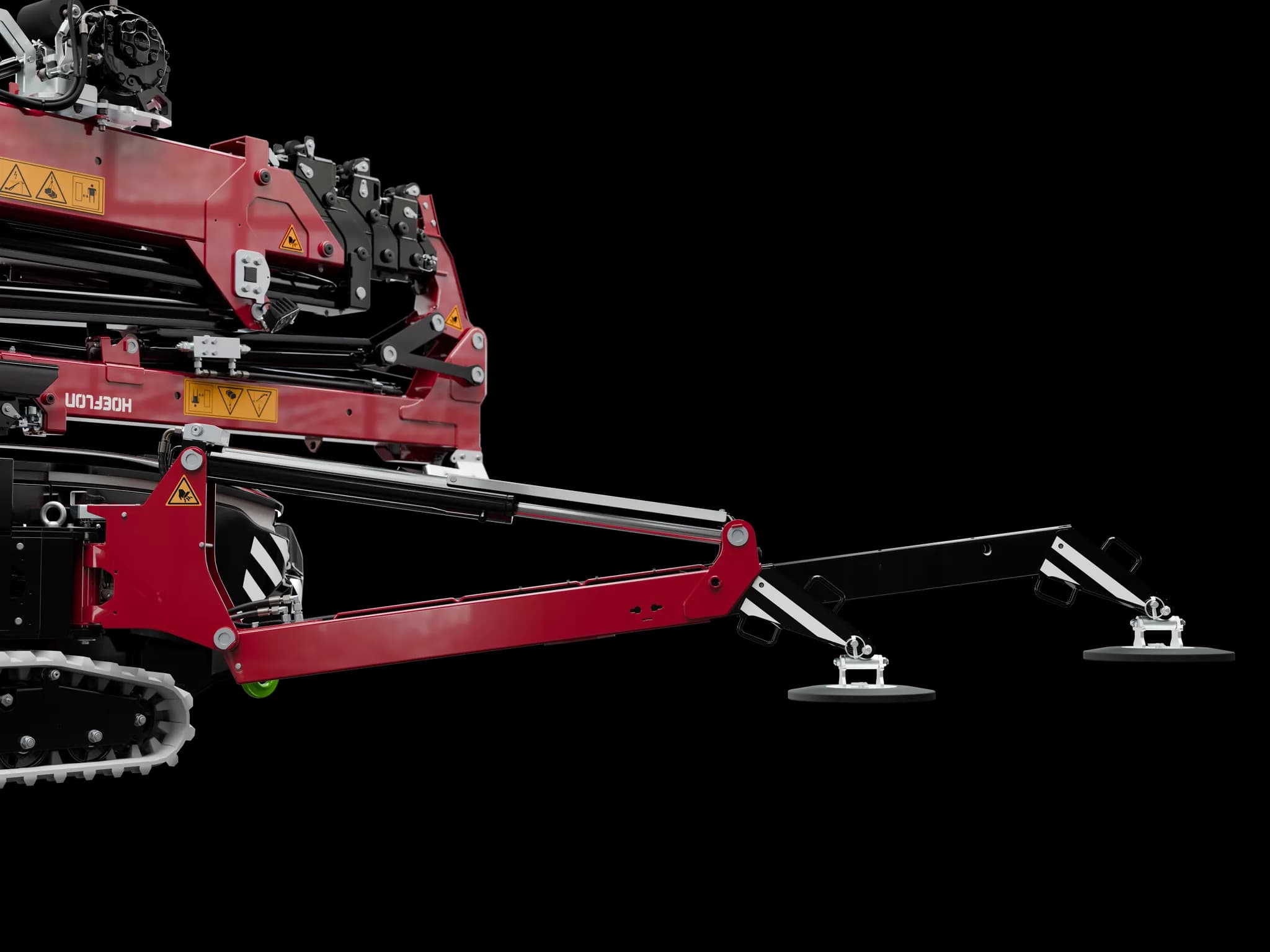 C6e met uitschuifbare stempelpoten in actie