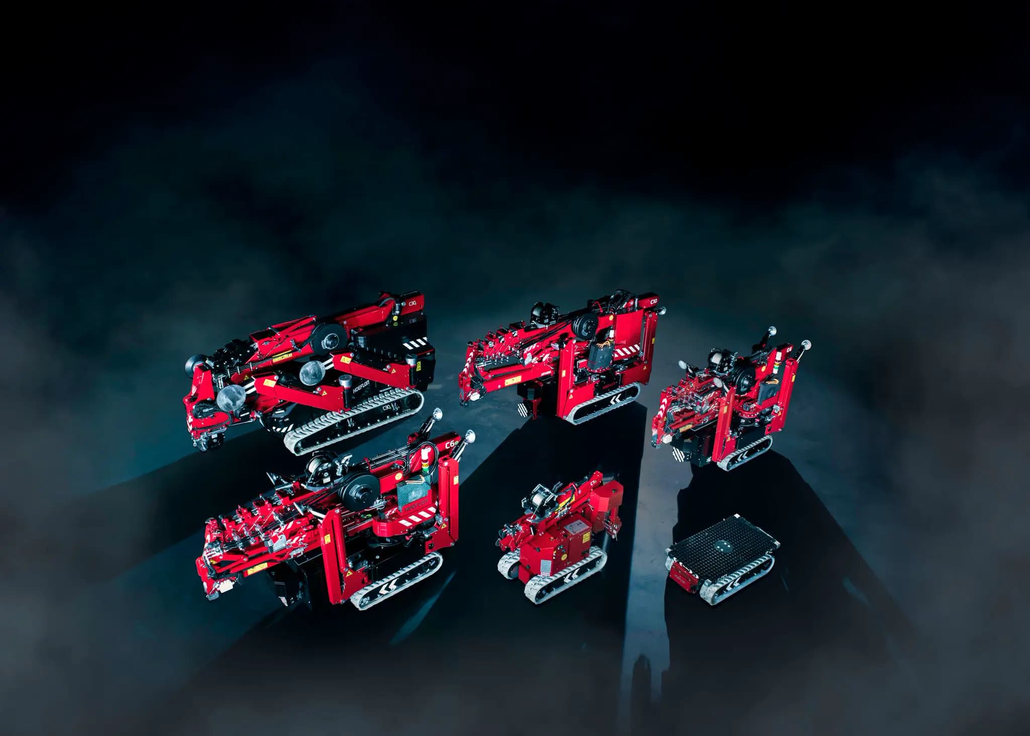 Hoeflon compacte kranen en een carrier