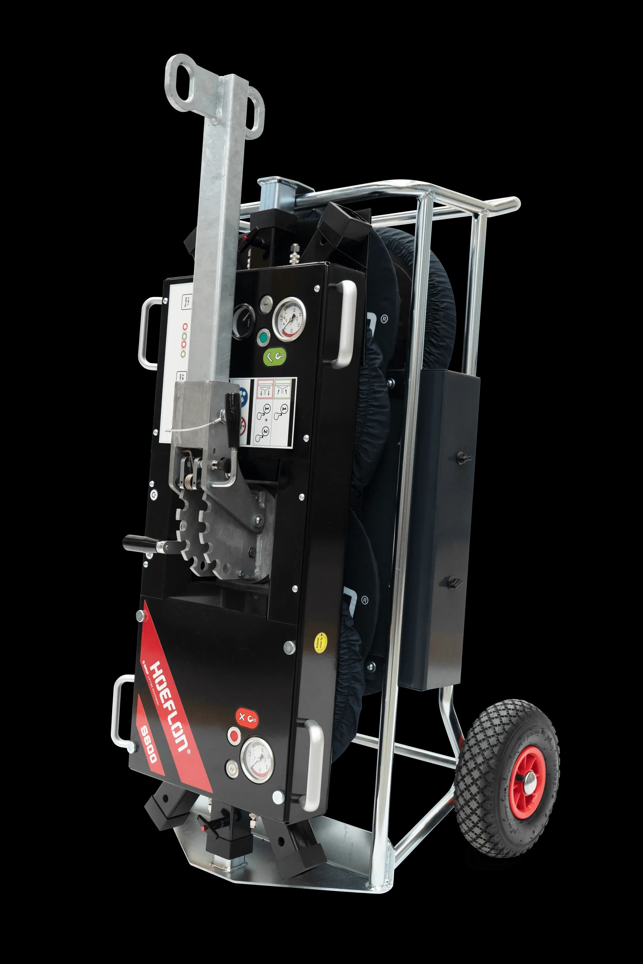 Hoeflon S600 met wielen en vacuüminstallatie.