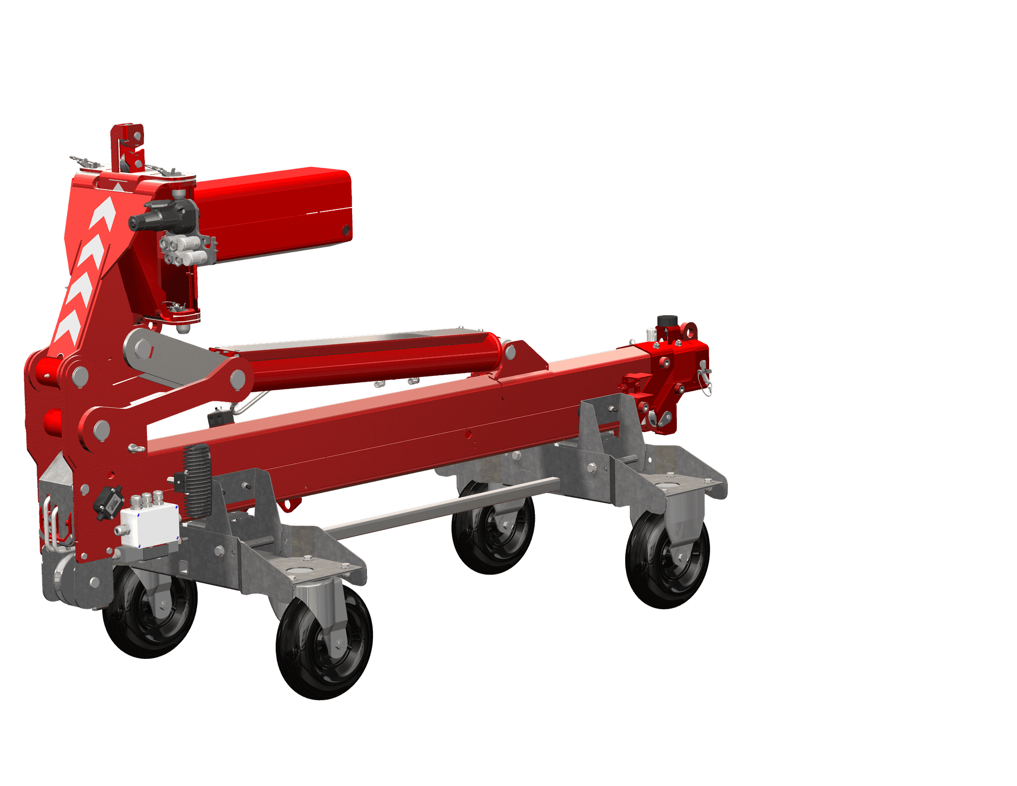 Ingeschoven jib transporter