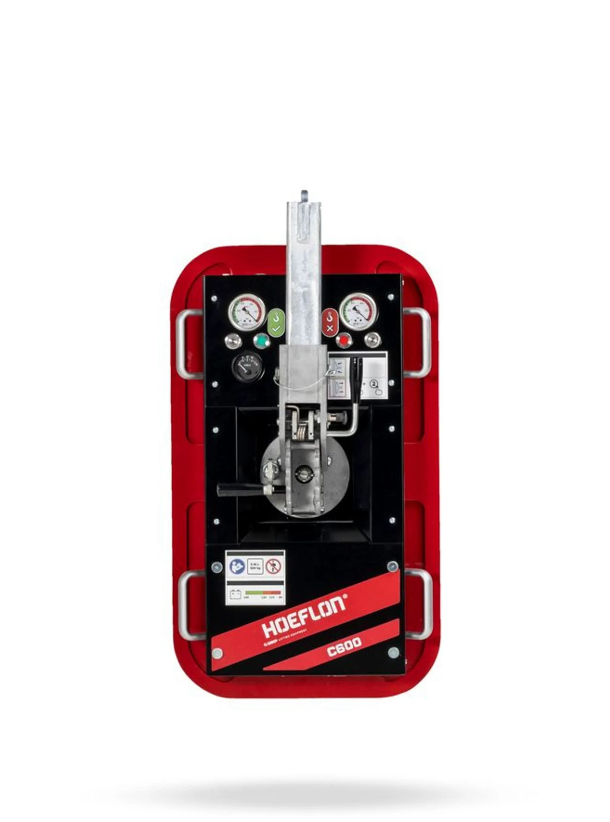 Hoeflon C600 bedieningseenheid met hydraulisch systeem.